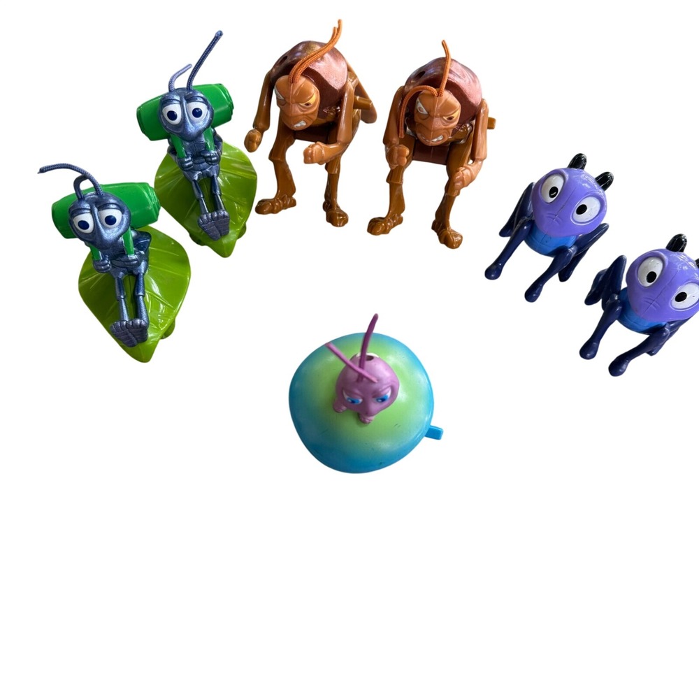 1998 toys from Mcdonalds. 5 from 'A Bugs Life' and two from 'Mulan